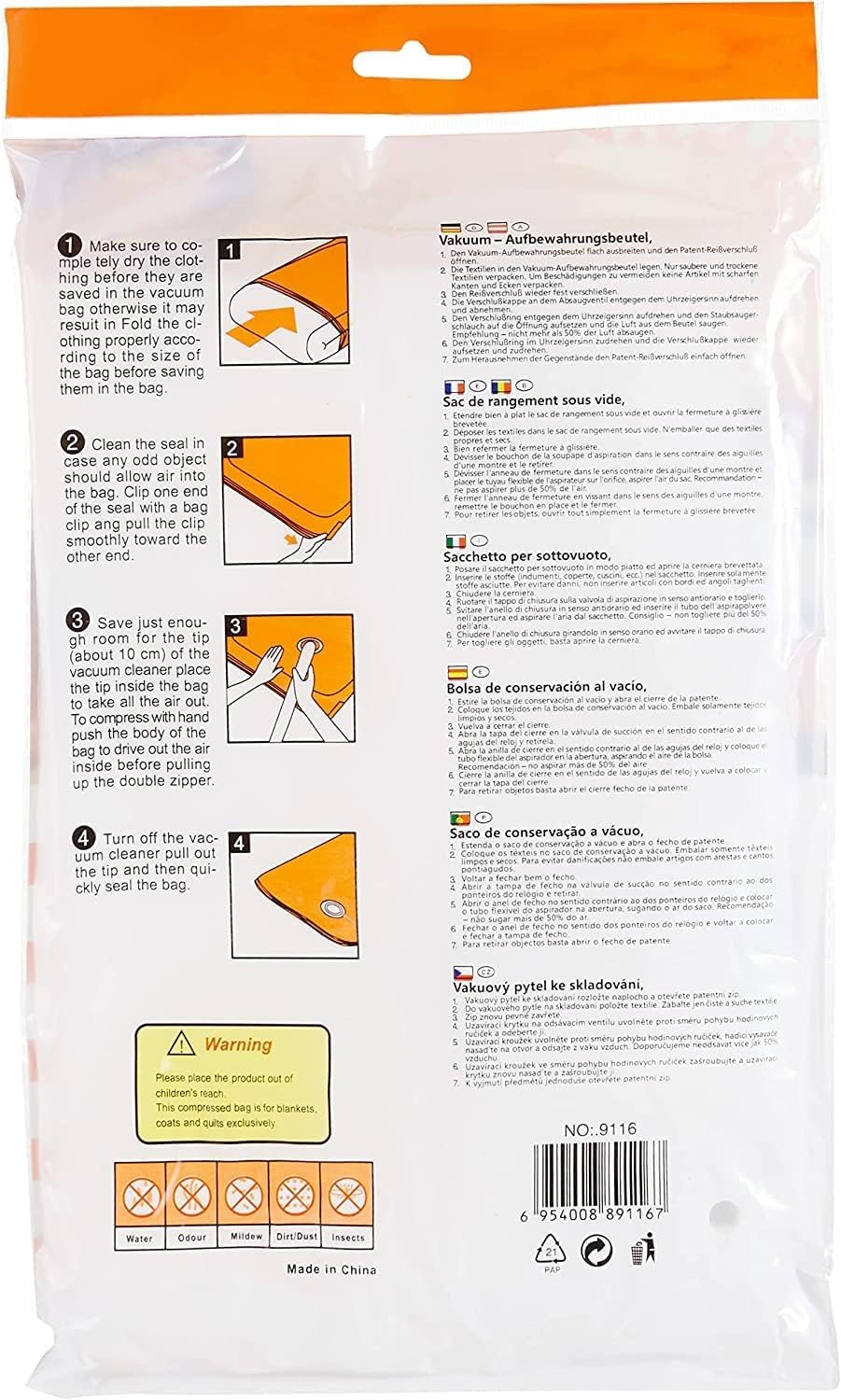 Vacuum storage bag (70x100 cm)