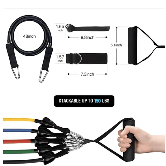 11pcs set Resistance bands - Otloubnow