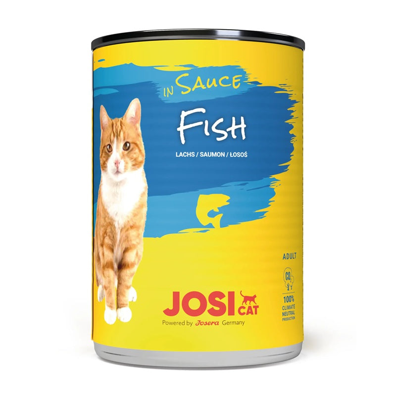 JosiCat Fish in Sauce Wet Cat Food – Delicious Seafood for Adult Cats 415g