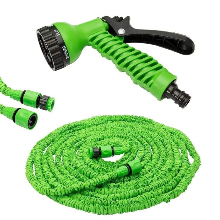 7 - in - 1 Expandable Garden Water Pressure Hose 15 m green - Otloubnow