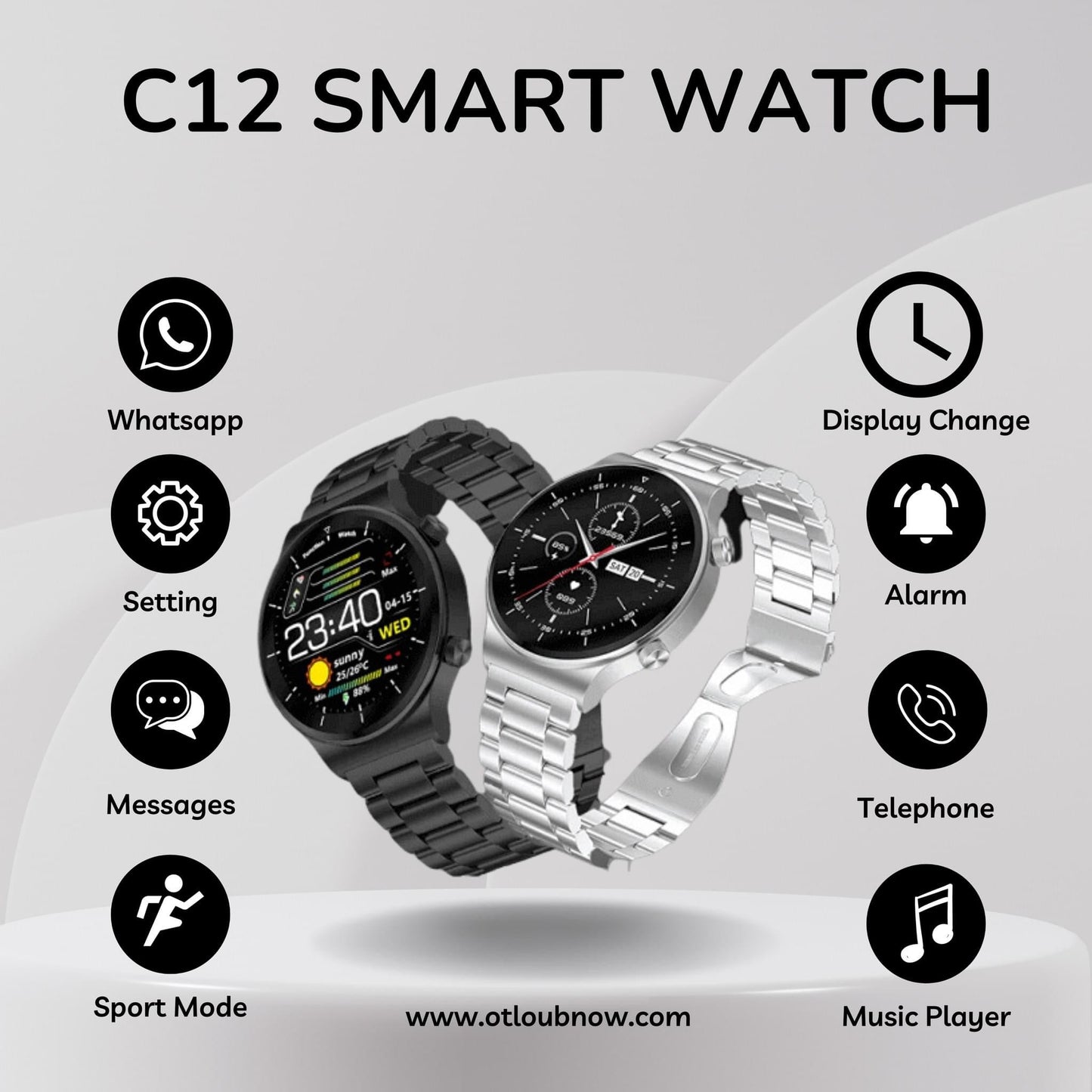 C12 Smart Watch - Otloubnow