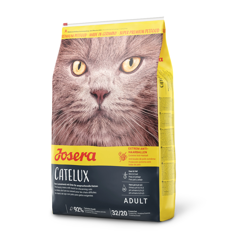 Josera Catelux Dry Cat Food – Duck & Potato Extra Hairball Control