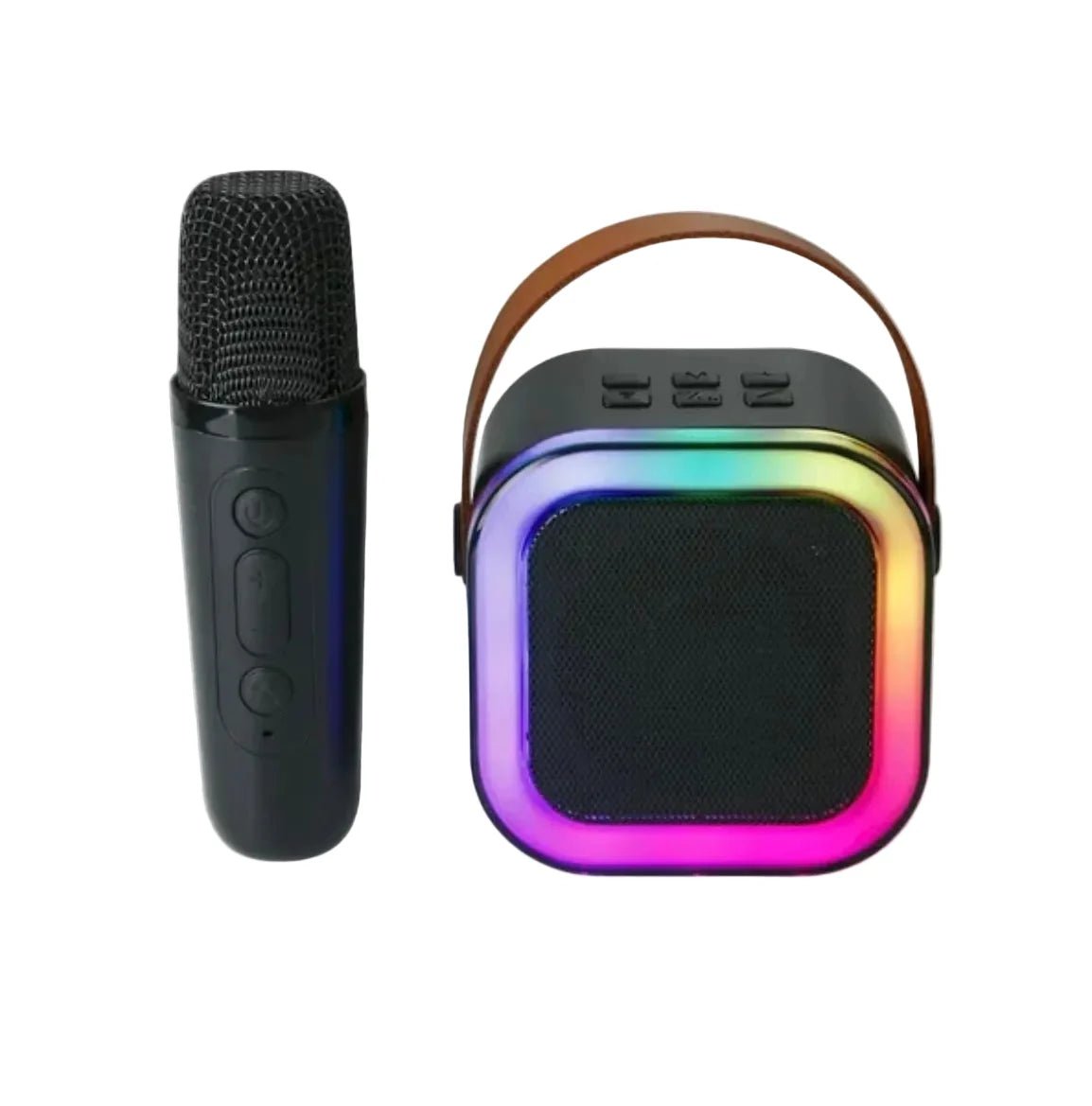 Colorful karaoke sound system with 2 microphones - Otloubnow