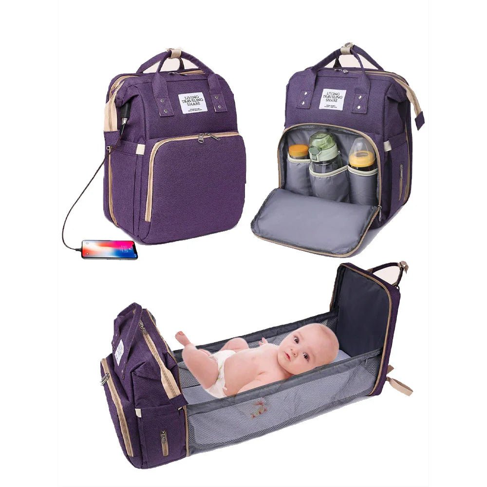 Diaper bag and changing station - Grey - Otloubnow
