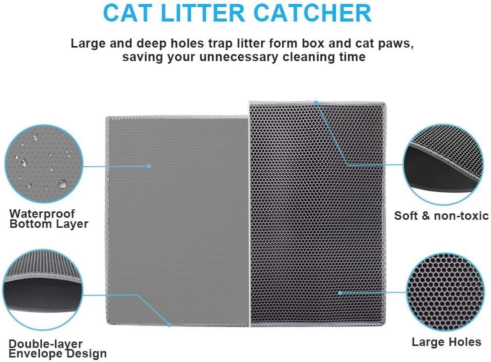 Double Layer Cat Litter Mat - Trap & Recycle Litter - Otloubnow