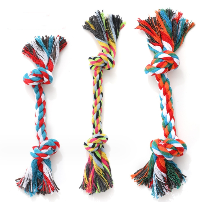 Durable Cotton Rope Toy with 2 Knots for Dog - Otloubnow