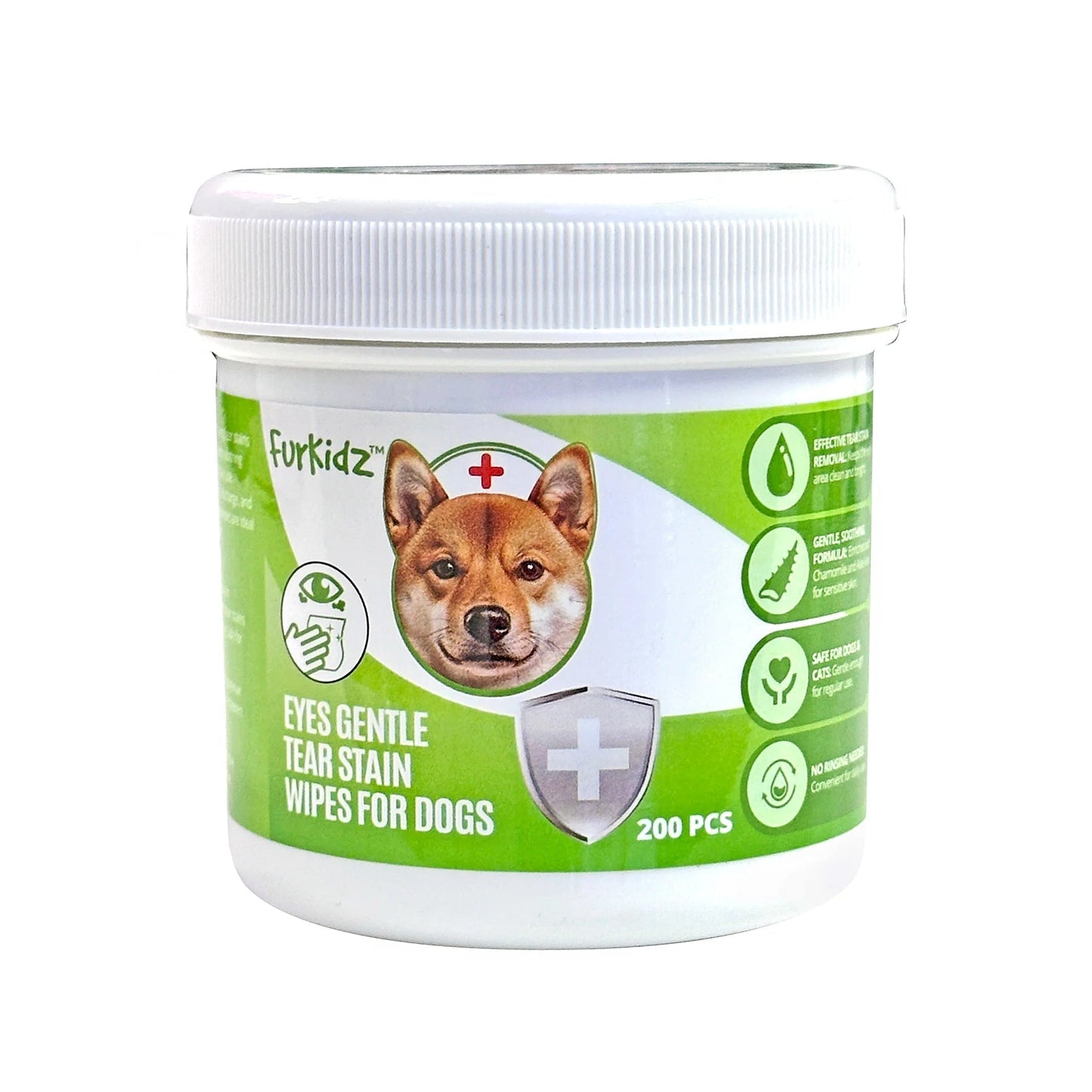 Furkidz Dog Tear Stain Wipes - 200 Pack Eye Cleaner - Otloubnow