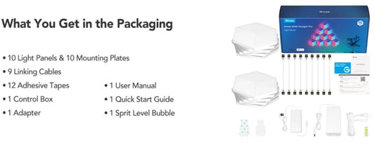 Govee Glide Hexa Pro RGBIC 3D Light Panels - Otloubnow