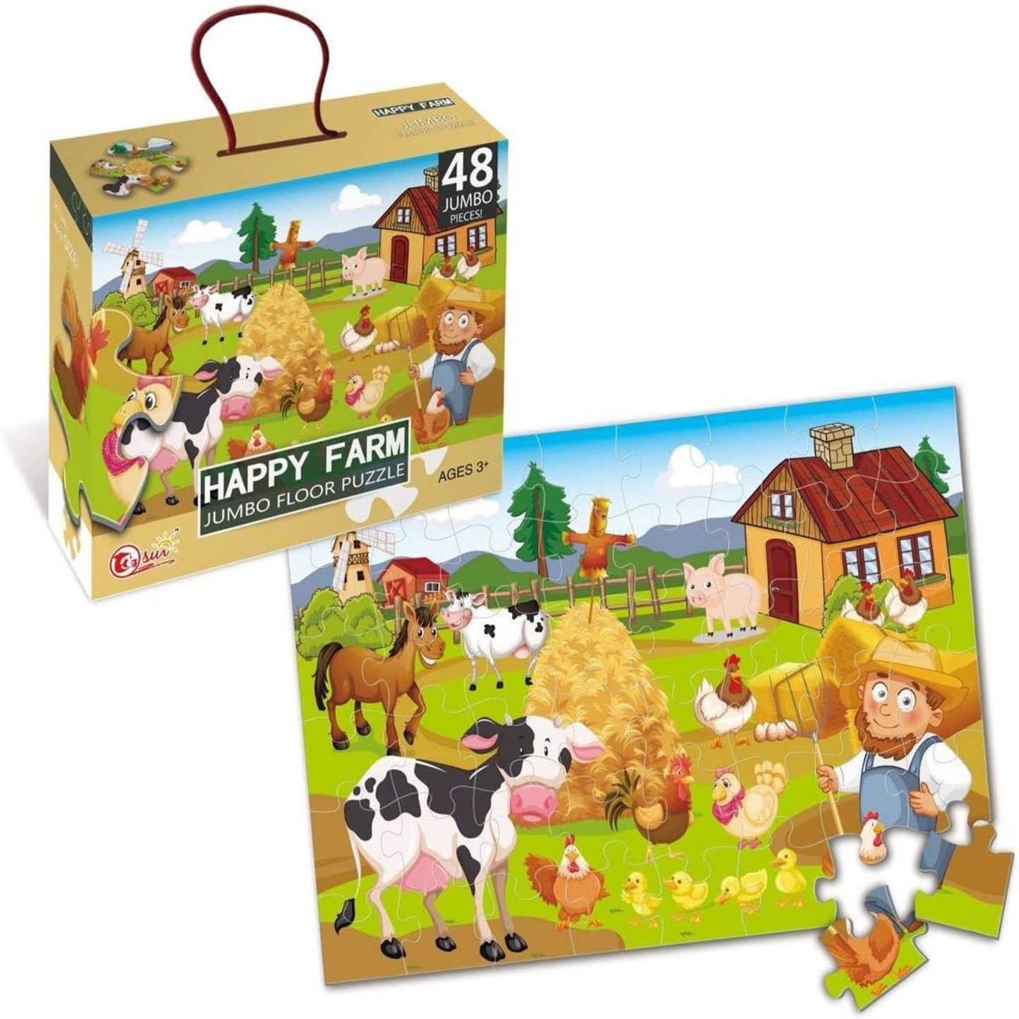 Happy farm jumbo puzzle 48 pcs - Otloubnow