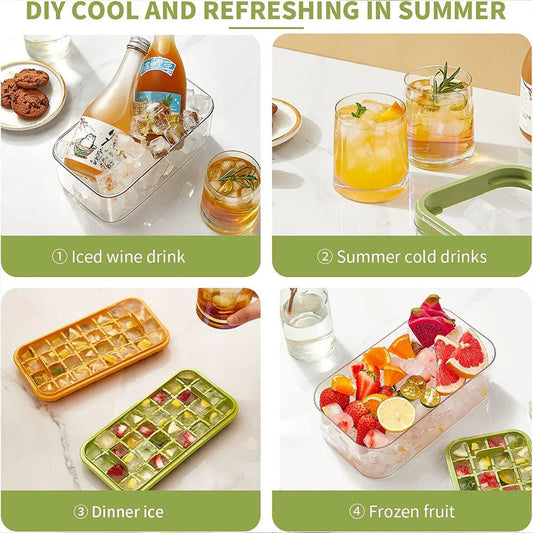 Ice cube tray with lid and bin - Otloubnow