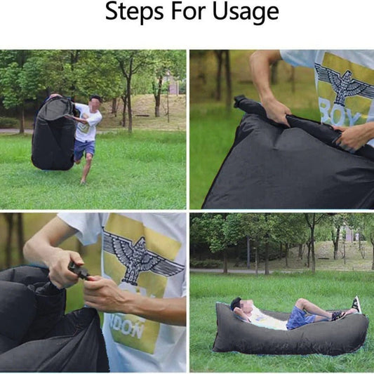 Outdoor Black Waterproof Portable Inflatable sofa - Otloubnow