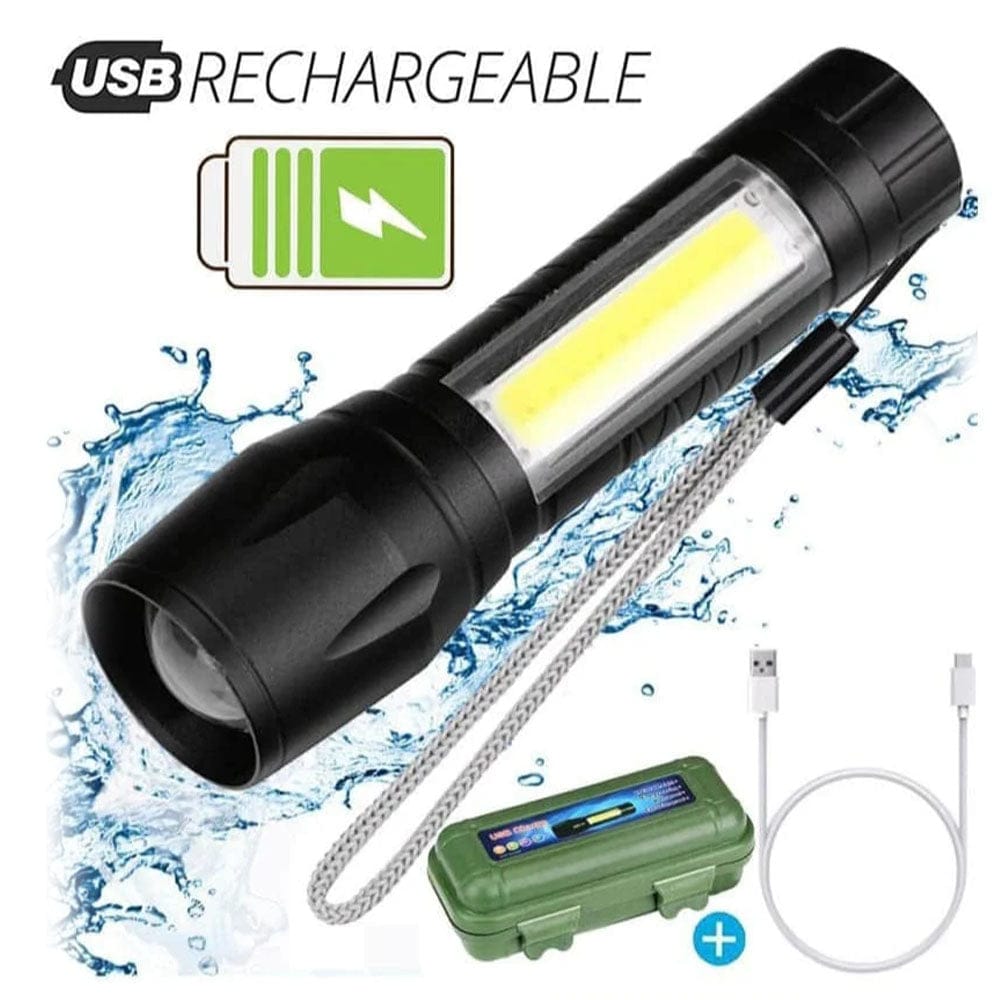compact usb rechargeable flashlight Outdoor rechargeable mini flashlight