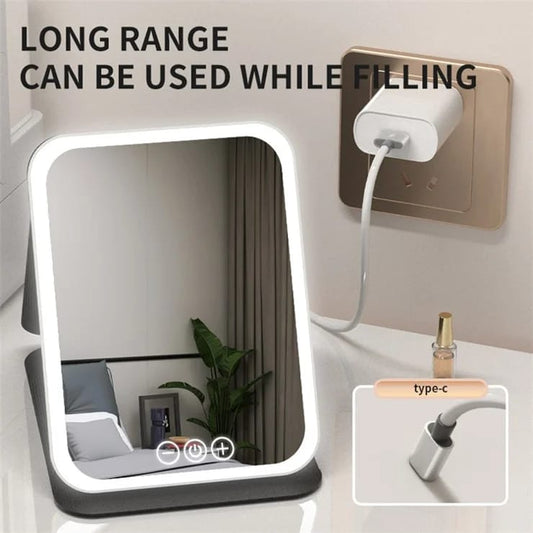 Portable mirror with LED lights - Otloubnow