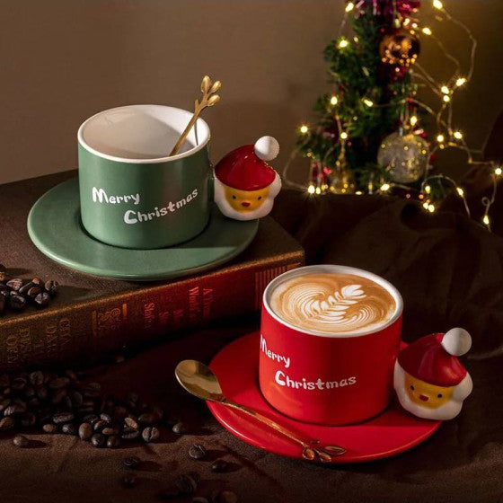 Christmas mug with Santa handle