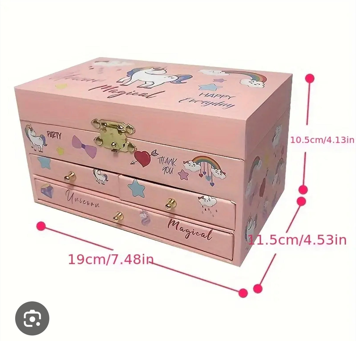 Unicorn jewelry music box