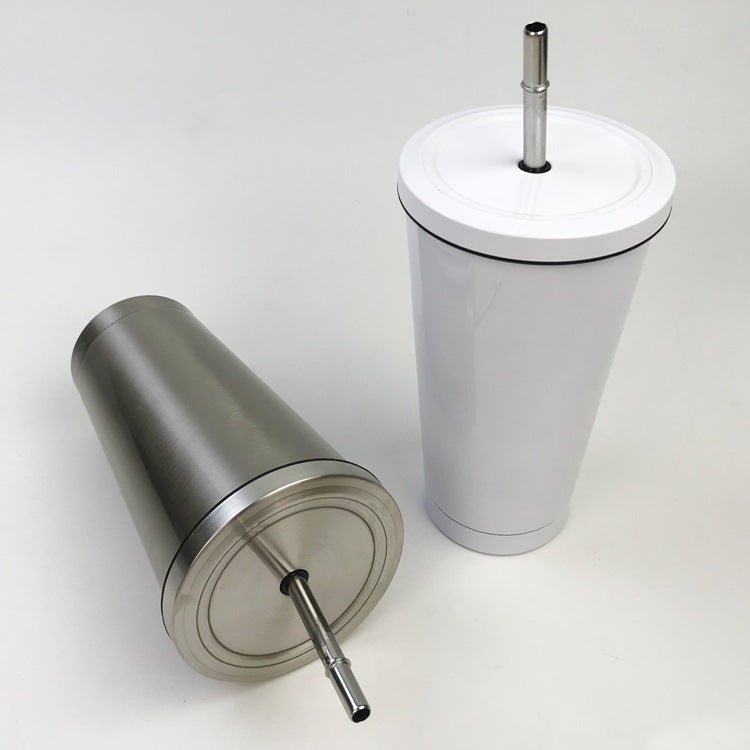 Stainless steel cup with straw - Otloubnow
