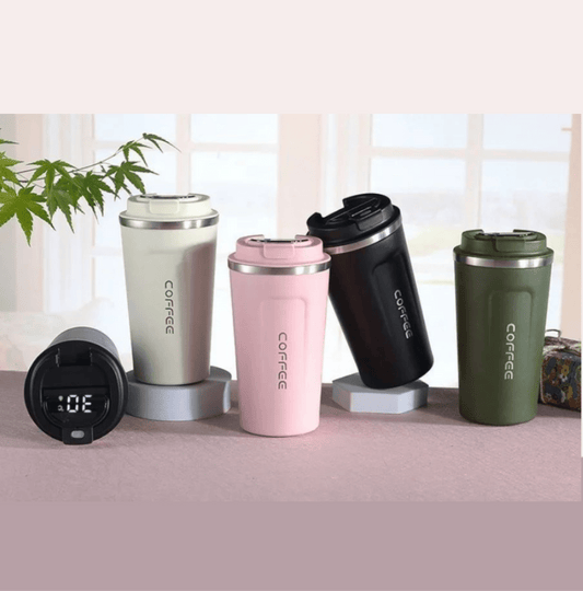 Stainless steel mug with temperature display - Otloubnow