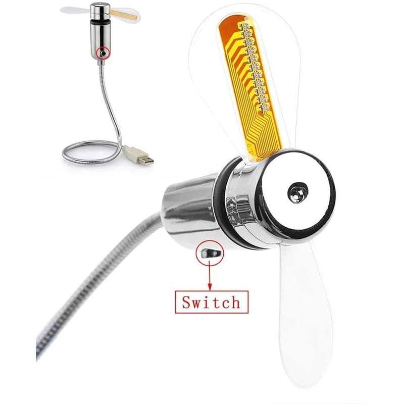 USB fan with light - Otloubnow