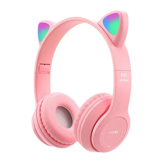 Wireless headphones Foldable with dazzling colored ears - Otloubnow