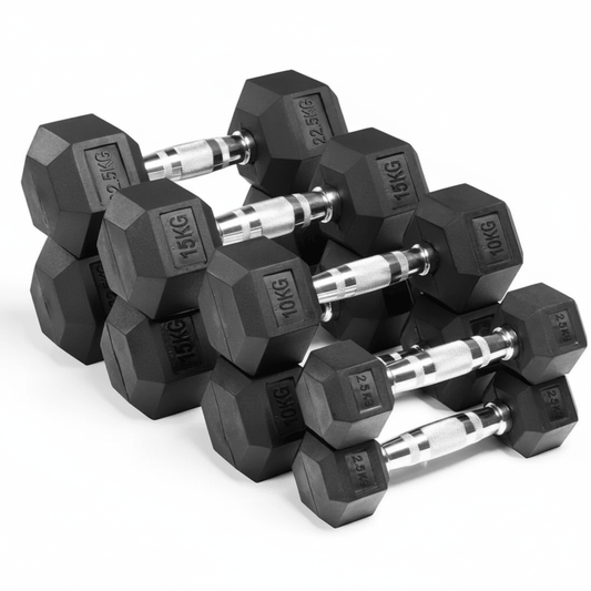 1 piece Hexagon rubber coated dumbbells - Otloubnow