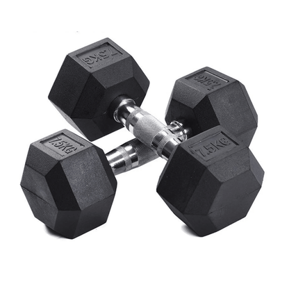 1 piece Hexagon rubber coated dumbbells - Otloubnow