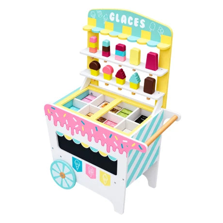 Wooden ice cream truck