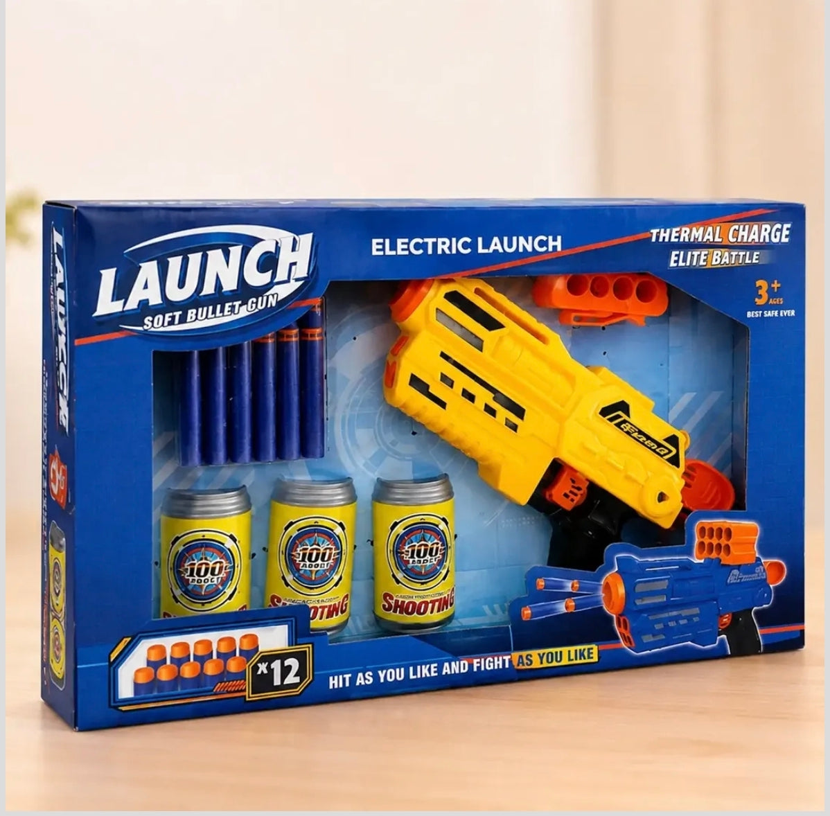 Launch soft bullet gun set