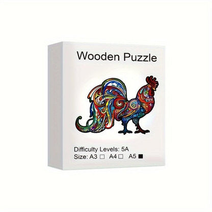 Animal wooden puzzle - size A5