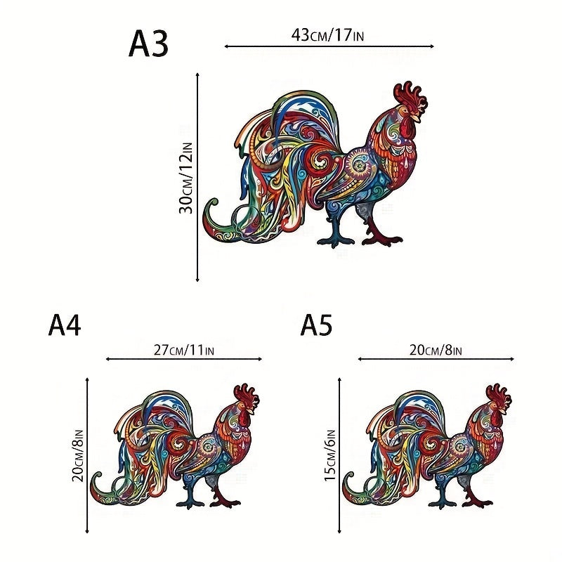 Animal wooden puzzle - size A5