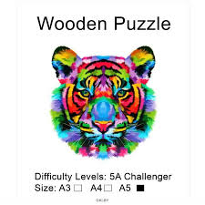 Animal wooden puzzle - size A5