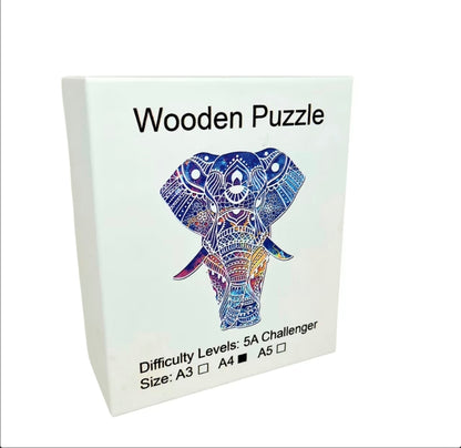 Animal wooden puzzle - size A5