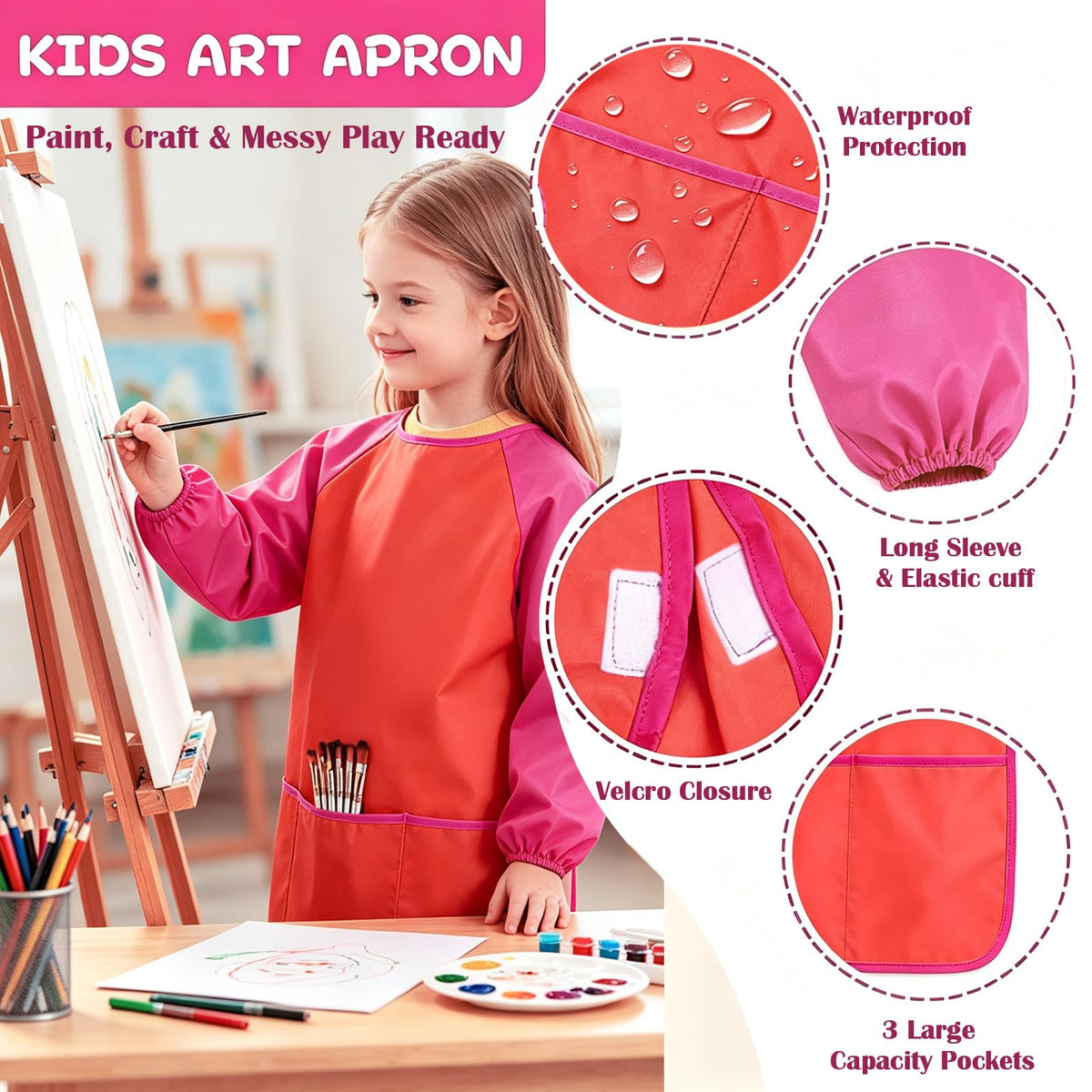 Painting aprons with sleeves