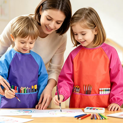 Painting aprons with sleeves