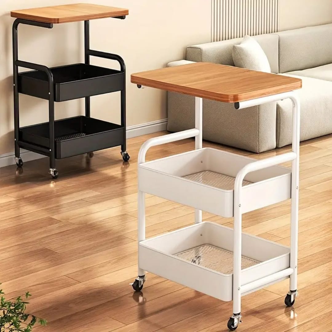 2 racks trolley with wood top - Otloubnow