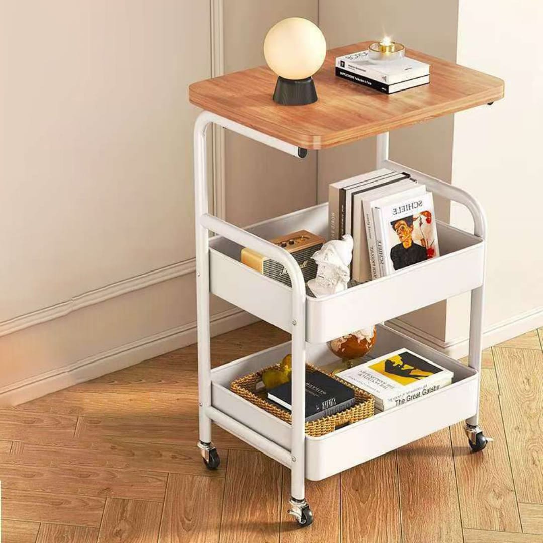 2 racks trolley with wood top - Otloubnow