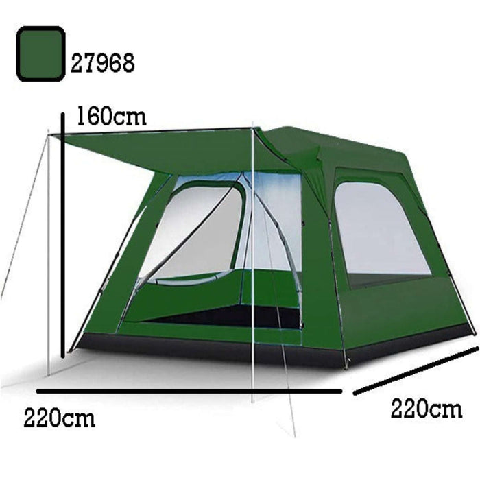 2.2 x 2.2 m Green Outdoor Camping Tent – Spacious & Easy Setup - Otloubnow