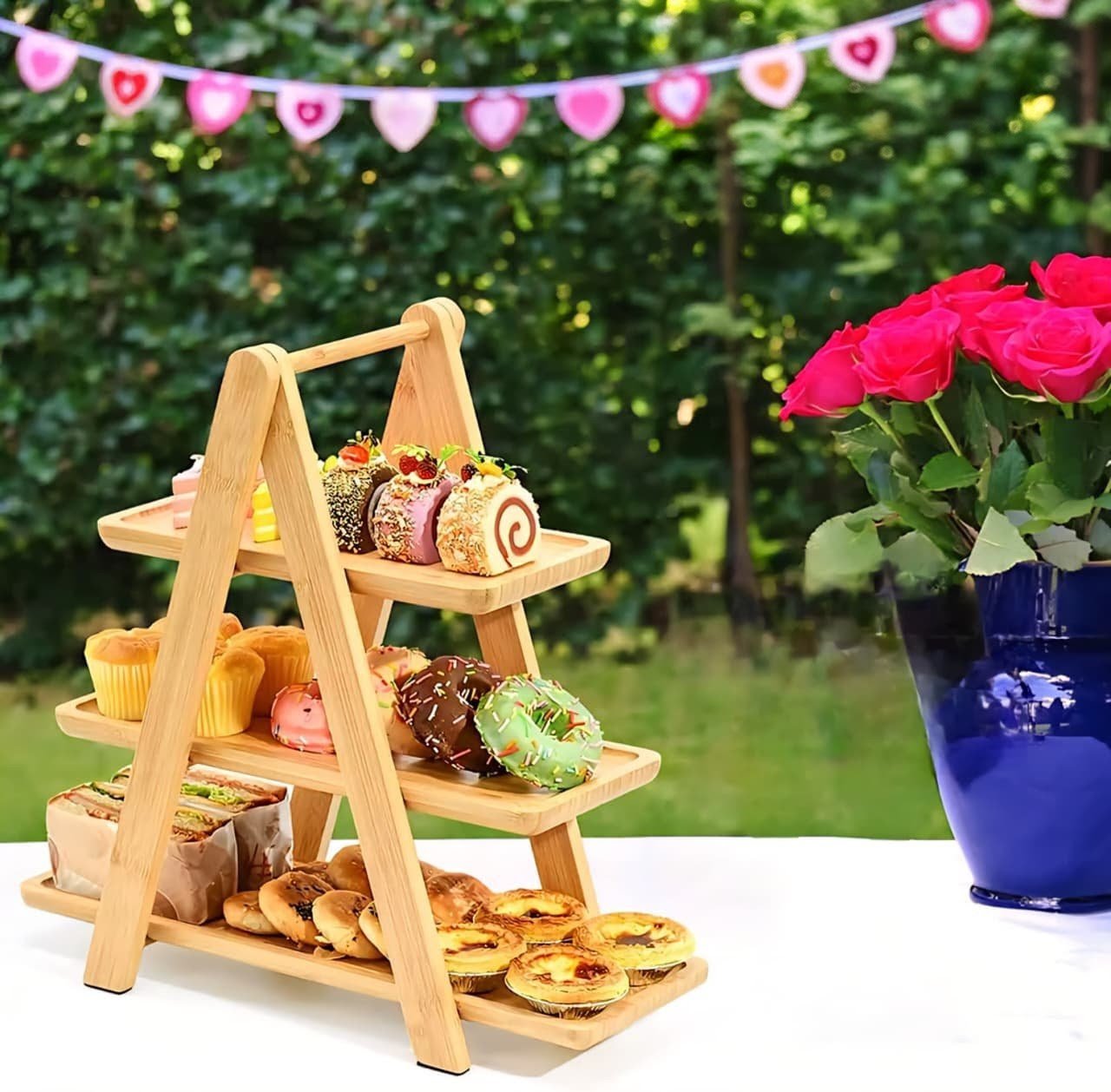 3 tier bamboo tray - Otloubnow