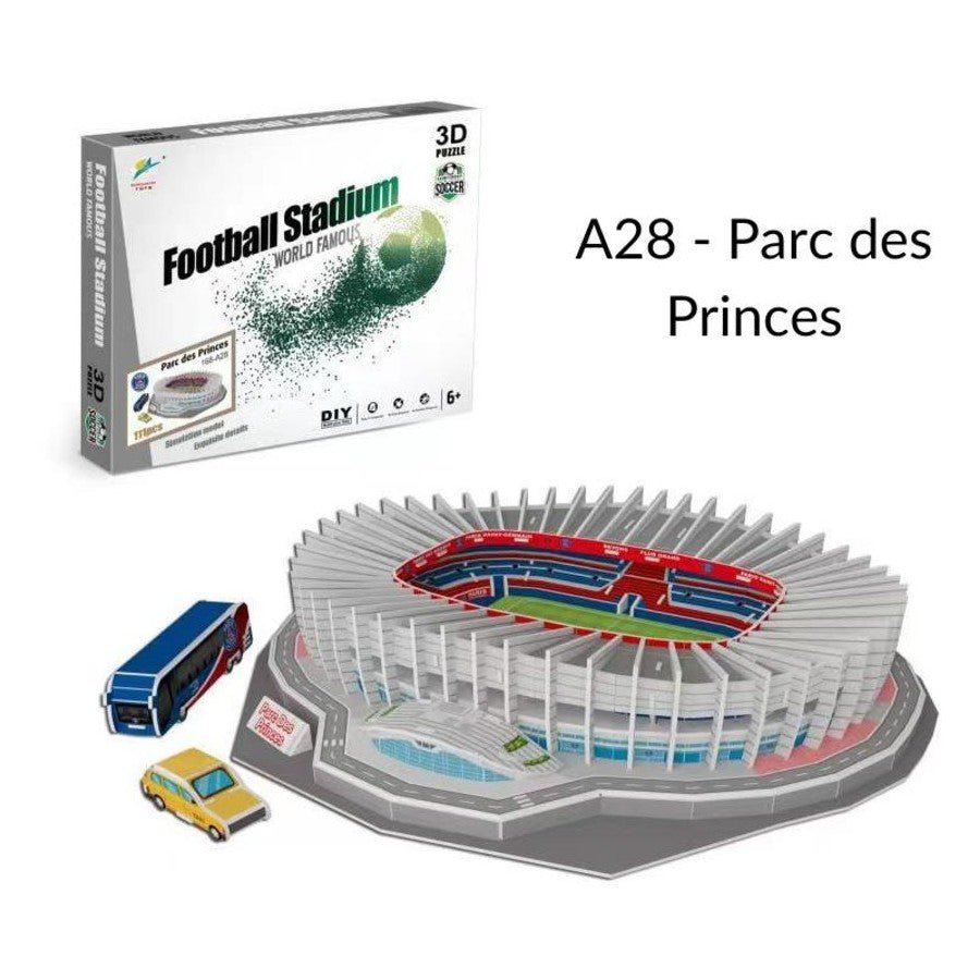 Rompecabezas 3D De Estadio De Fútbol | Maqueta Para Armar Sin Pegamento Ni Herramientas