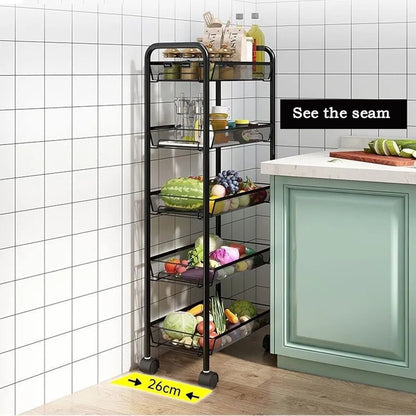 5 racks black metal trolley - Otloubnow