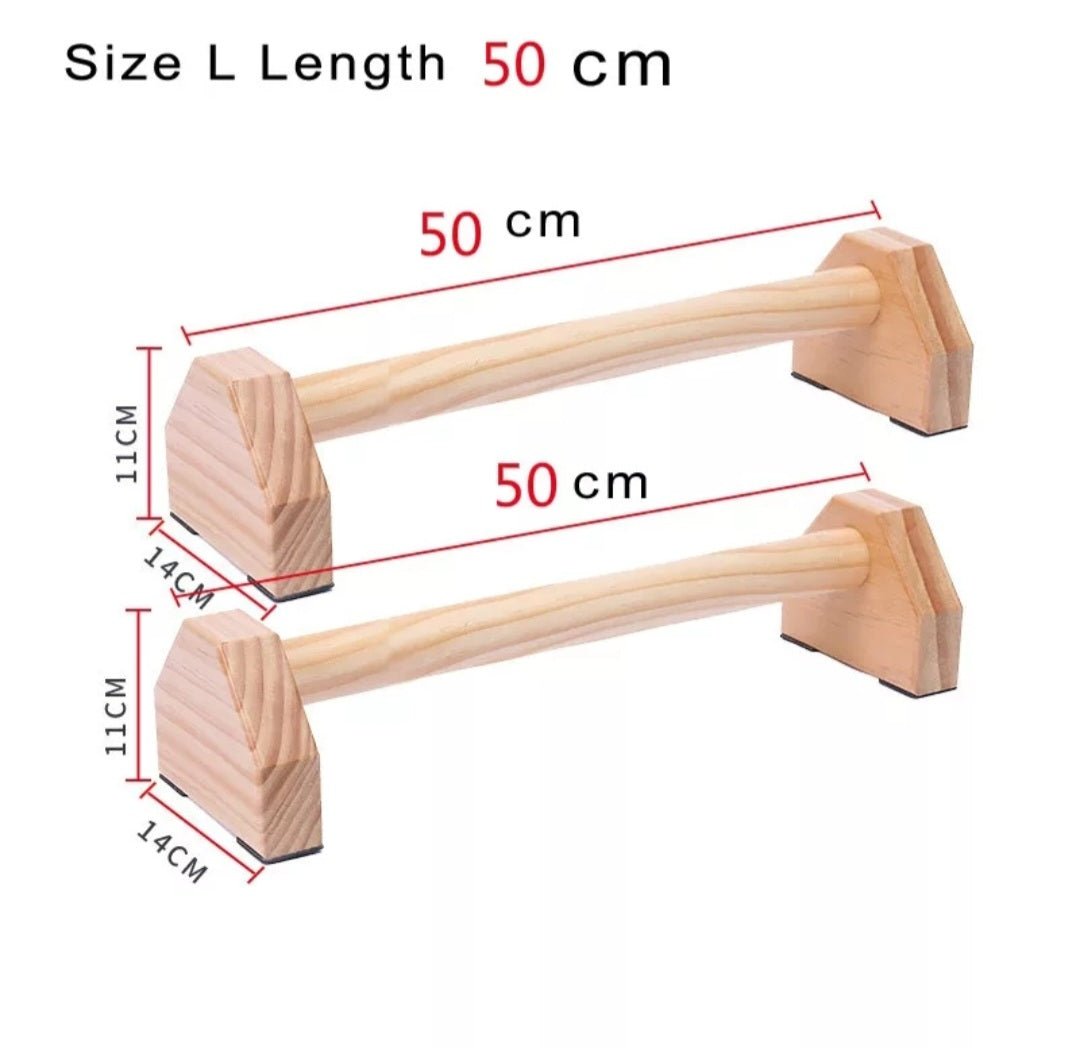50cm Wooden Gymnastics Parallettes Bars - Otloubnow