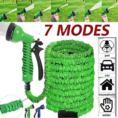 7 - in - 1 Expandable Garden Water Pressure Hose 15 m green - Otloubnow