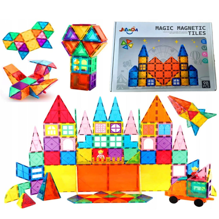 98 pcs magic magnetic tiles - Otloubnow