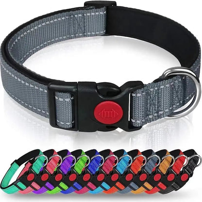 Adjustable Reflective Webbing Collar With Leash For Dogs And Cats - Otloubnow