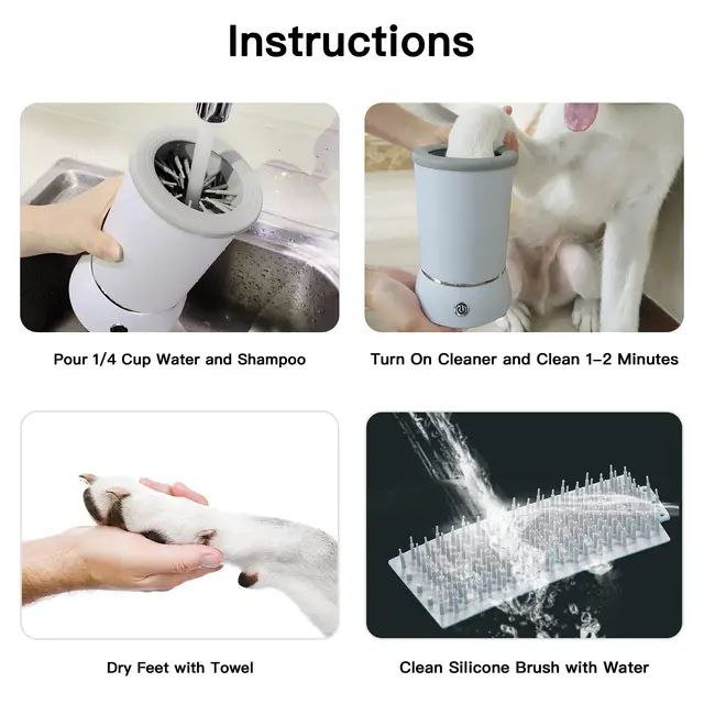 Automatic pet paw cleaner and massager - Otloubnow
