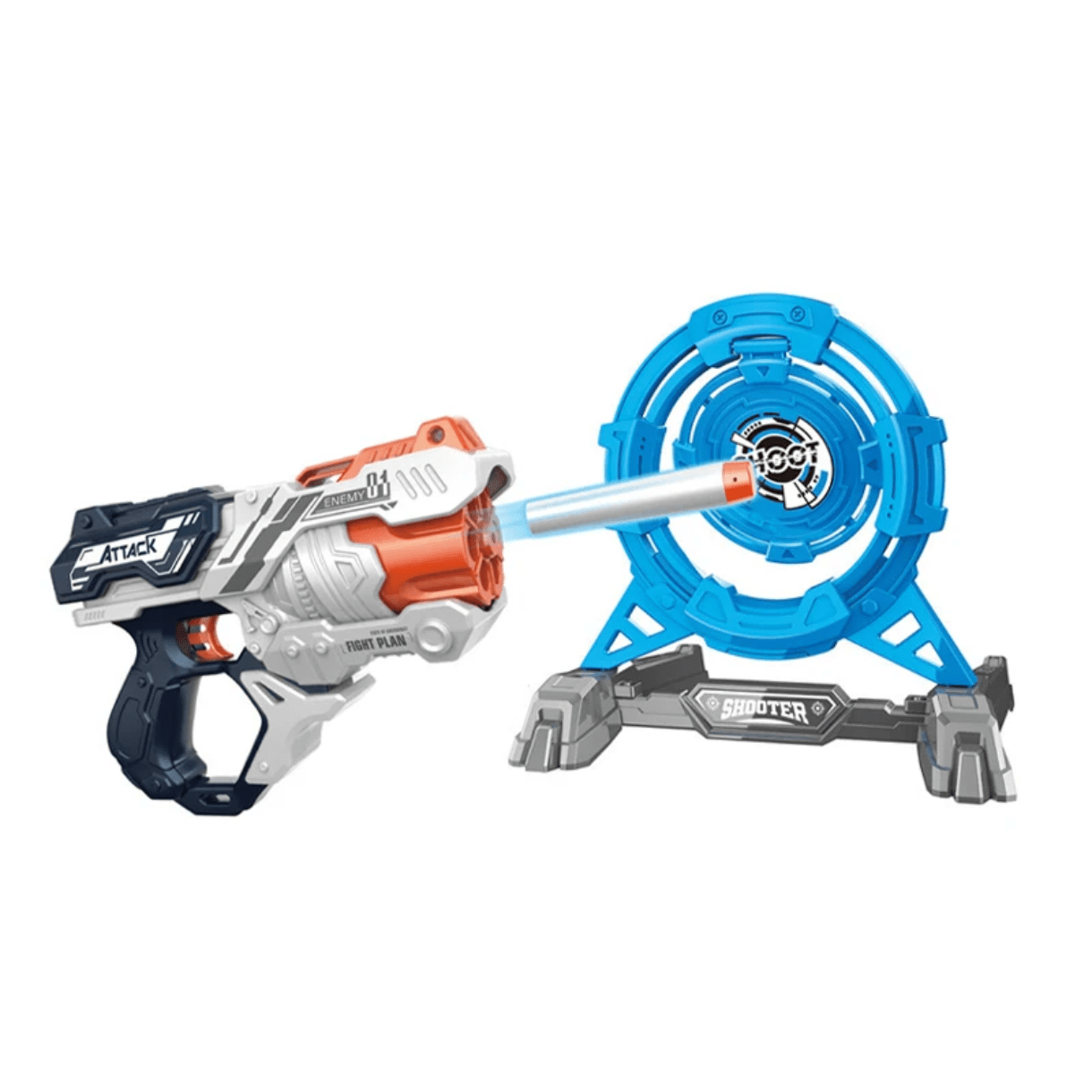 Automatic soft bullet gun with target - Otloubnow