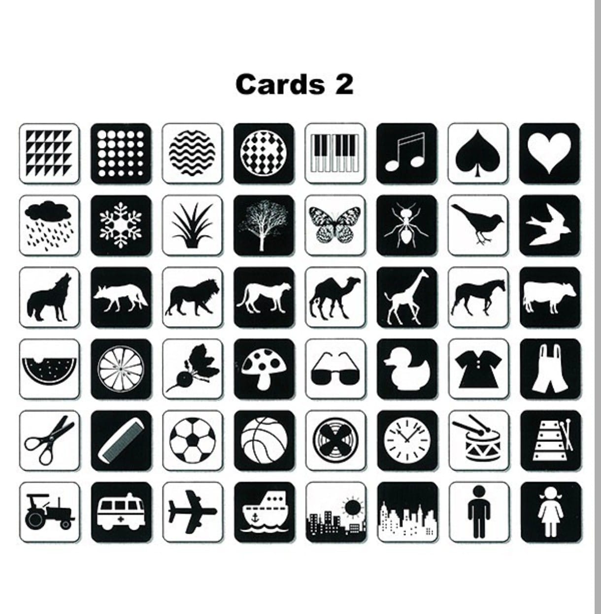 Baby black and white cards - Otloubnow