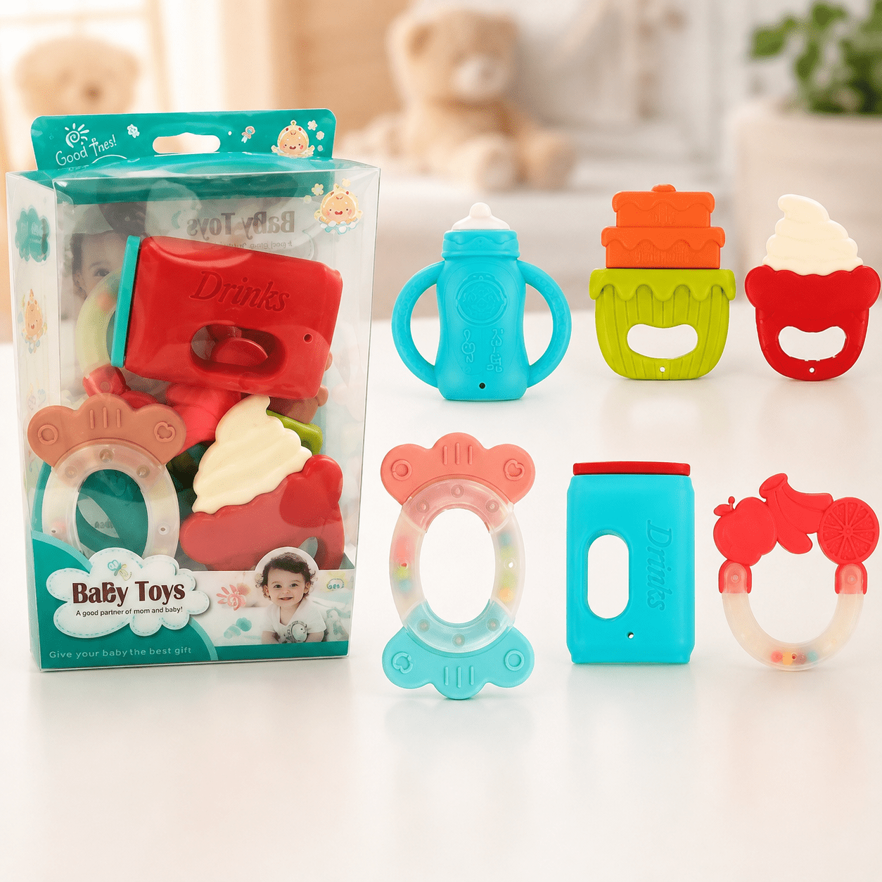 Baby teething toy set - Otloubnow
