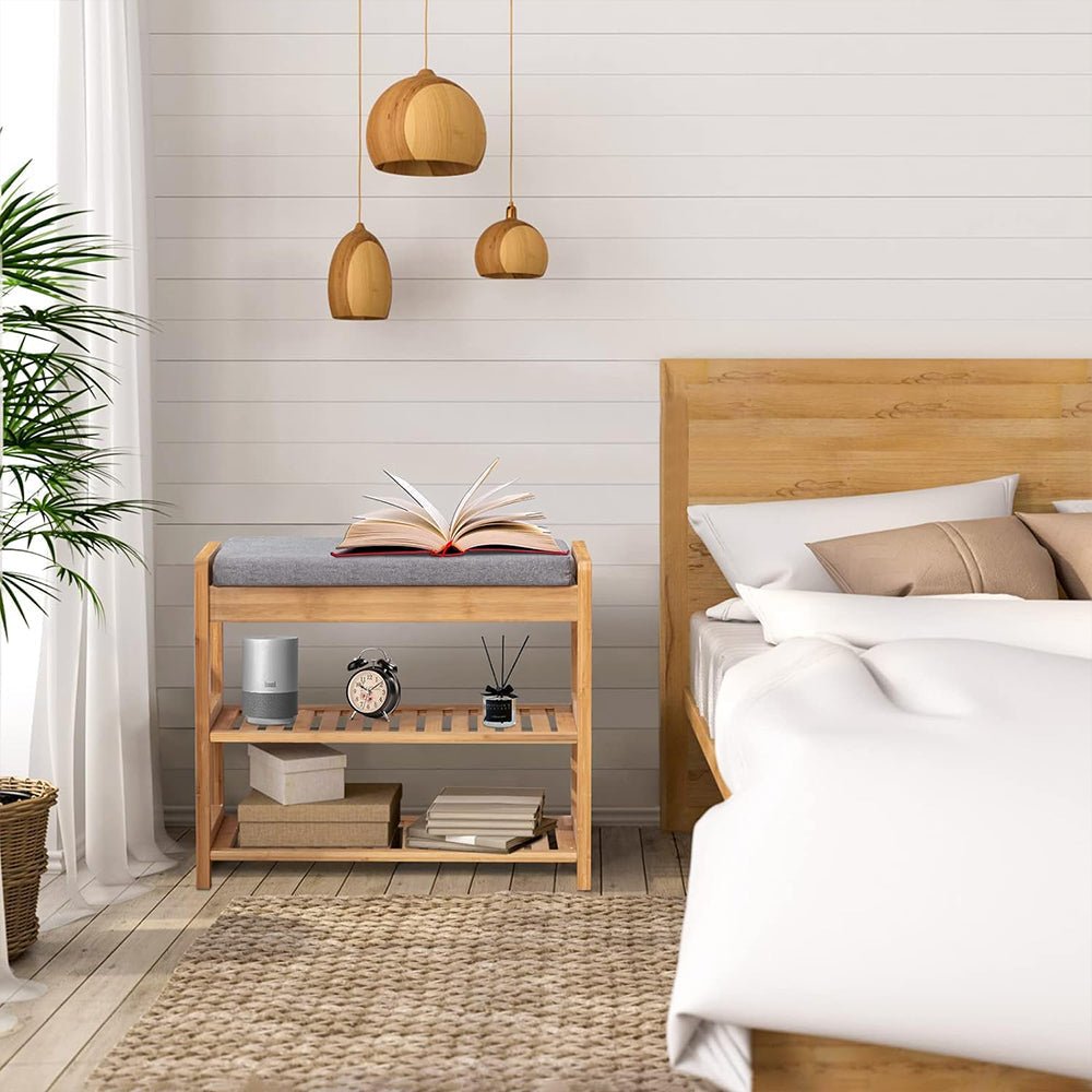 Bamboo shoe rack & bench - Otloubnow