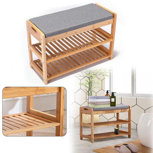 Bamboo shoe rack & bench - Otloubnow