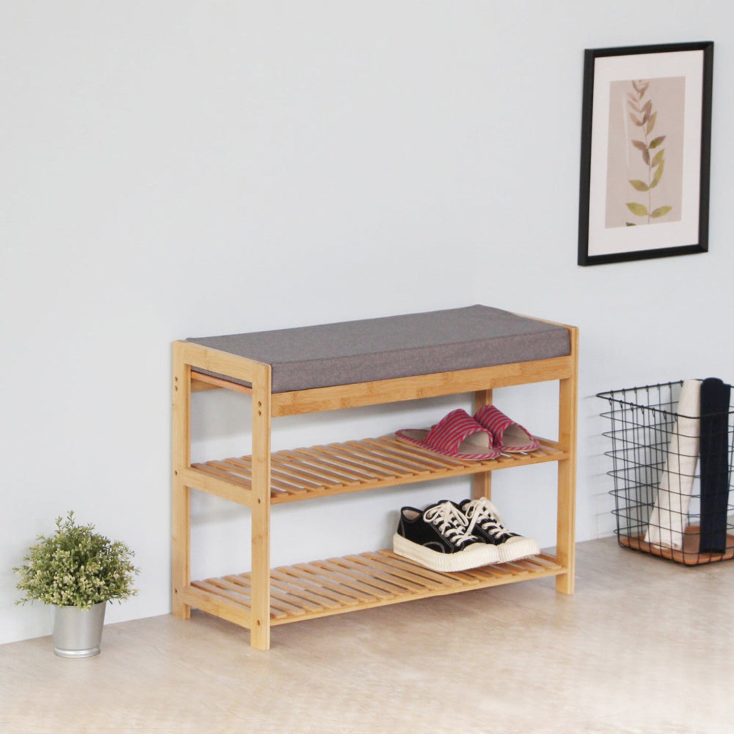 Bamboo shoe rack & bench - Otloubnow